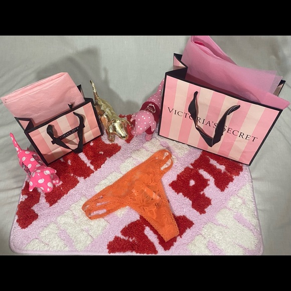 Victoria’s Secret PINK Orange Lacey Thong Panties - Picture 3 of 6